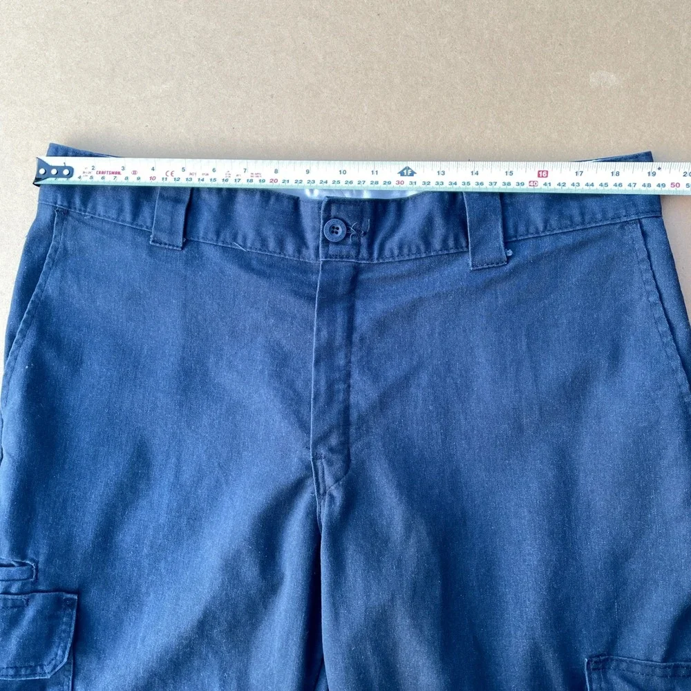 Dickies Cargo Pants Mens 42 Navy Blue Workwear Flex Regular Straight WP595DN